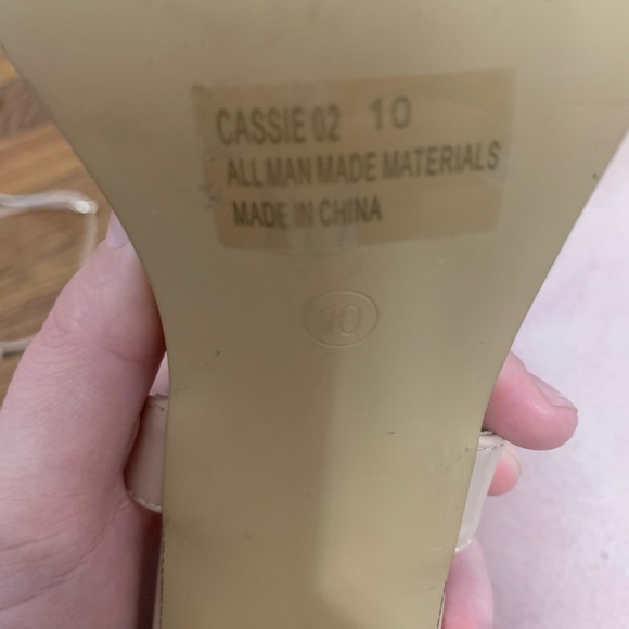 Charolette Rousse Nude pink ankle wrap heels - Picture 8 of 8